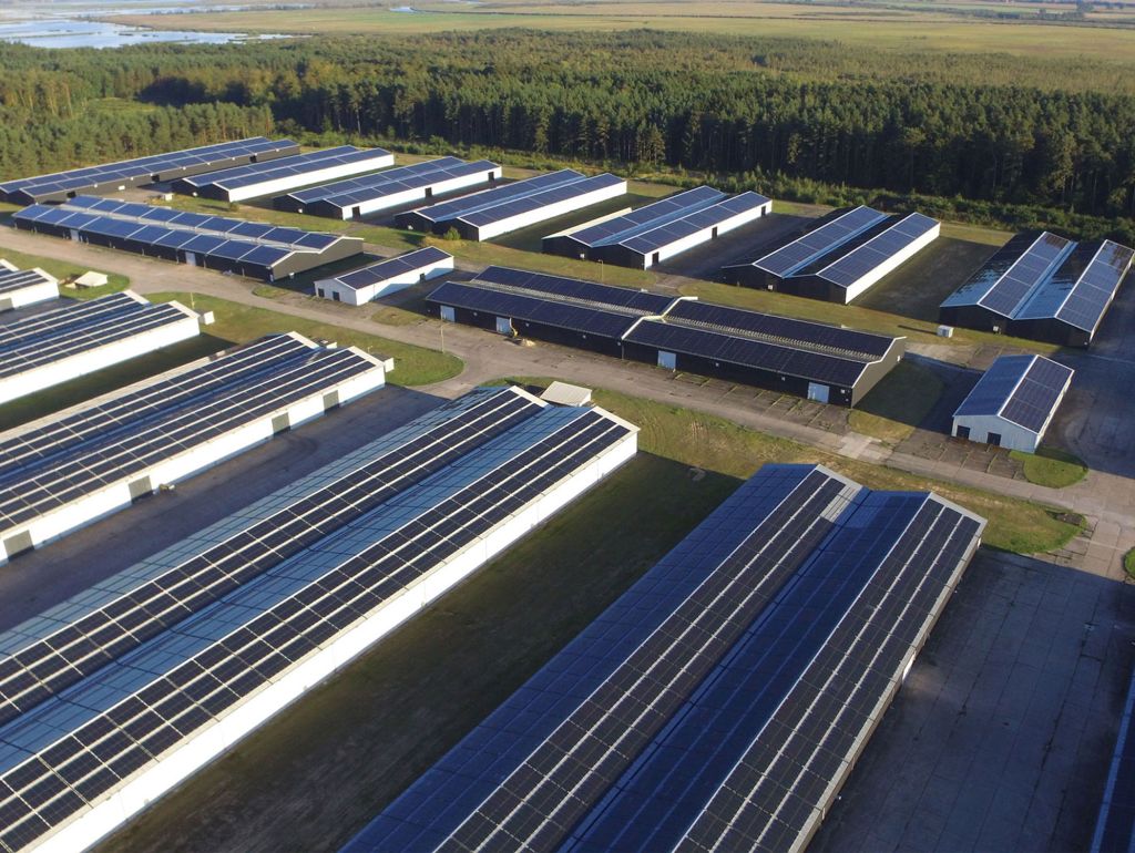 Große Cannabisfarm von oben