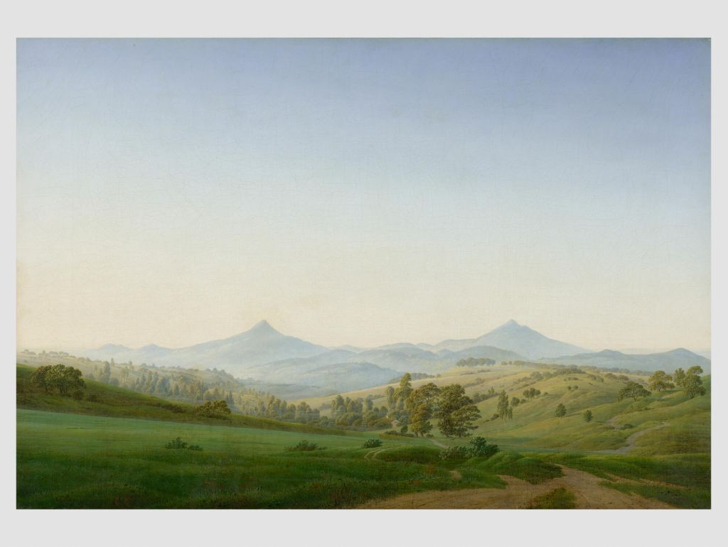 Böhmische Landschaft mit dem Milleschauer