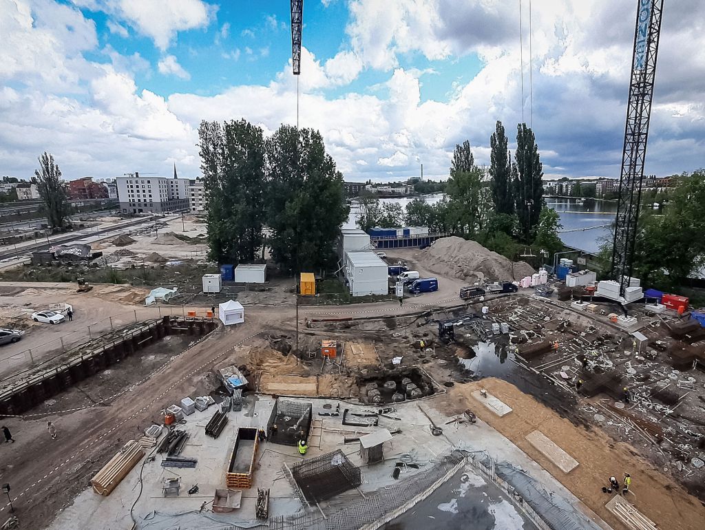 Baustelle für das neue Meeresmuseum bei der Rummelsbucht Berlin