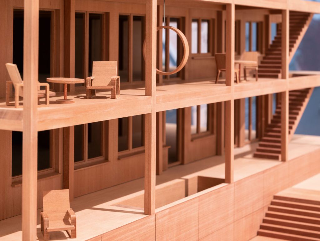 Holzbau-Modell