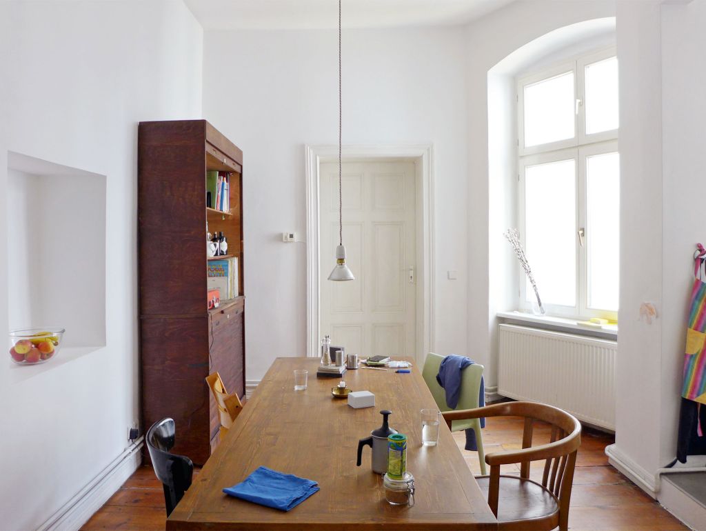 Zimmer, Hell, Tisch lang, regal Hoch schwer dunkel