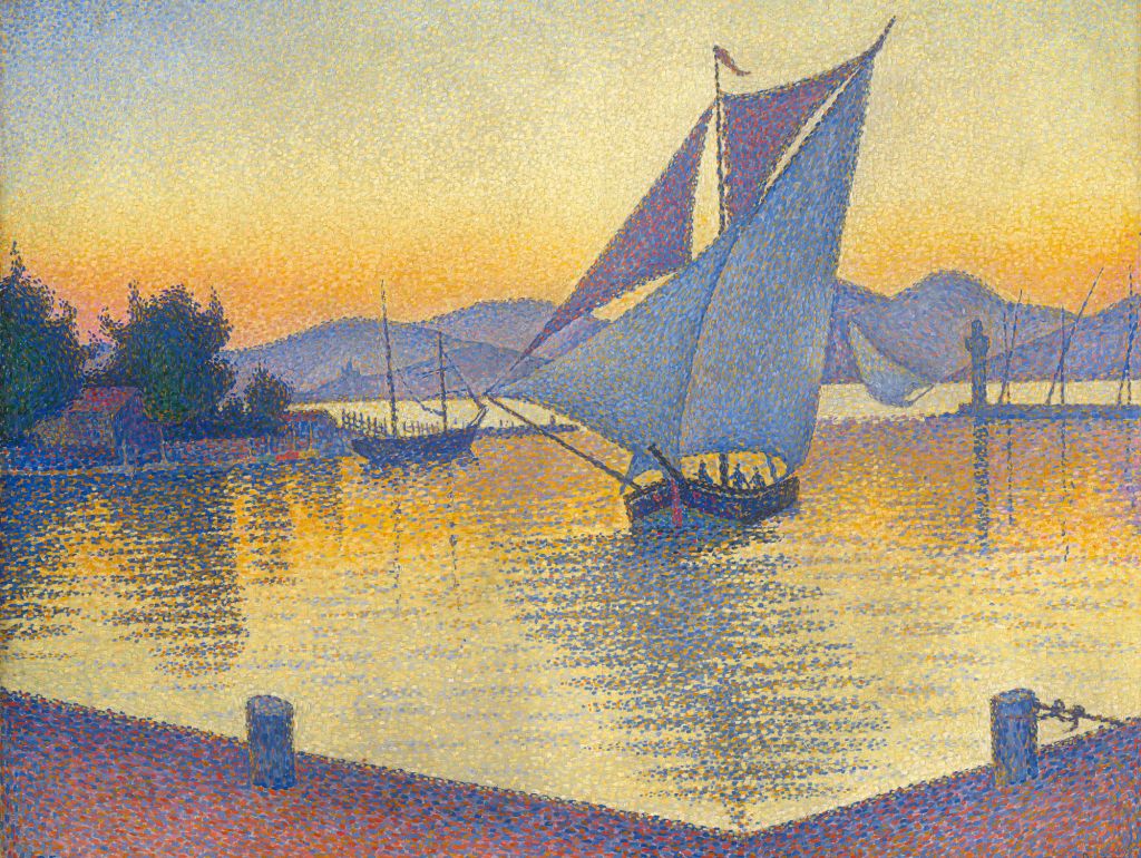  Paul Signac Der Hafen bei Sonnenuntergang, Opus 236 (Saint-Tropez), 1892 Öl auf Leinwand, 65 x 81 cm