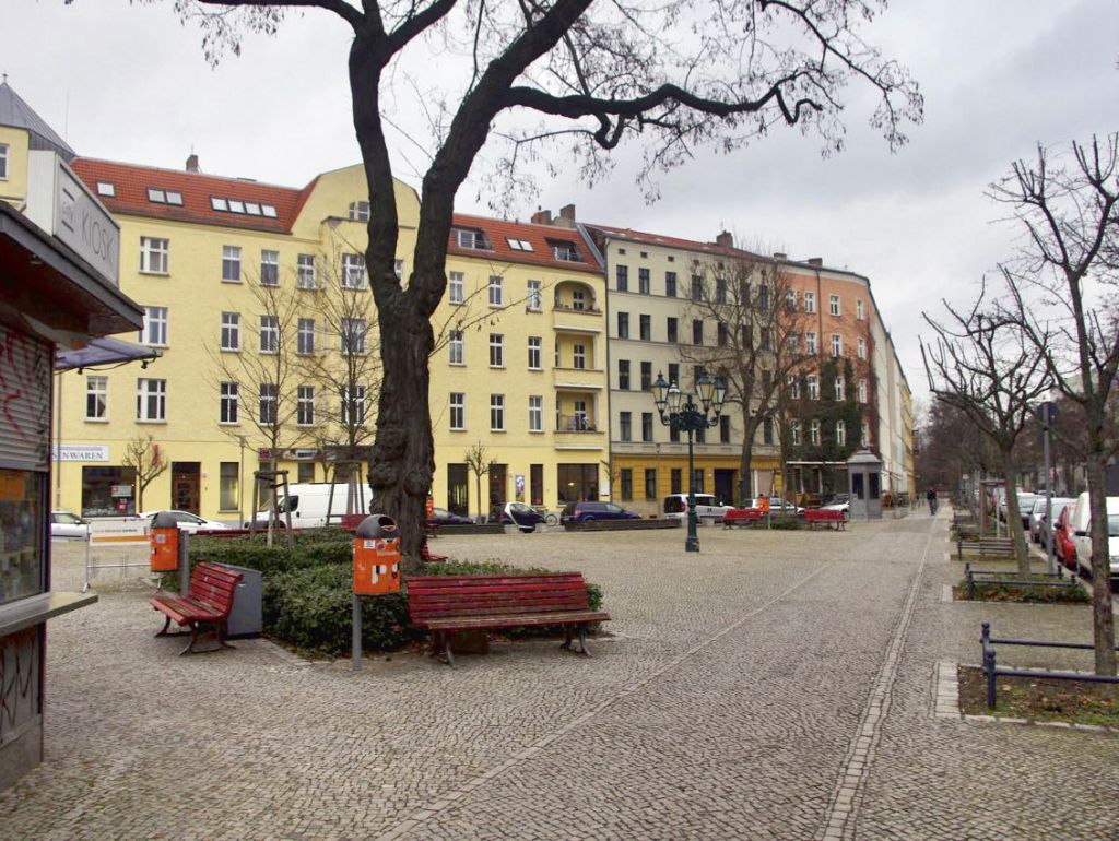 Blick auf Platz im Kaskelkiez