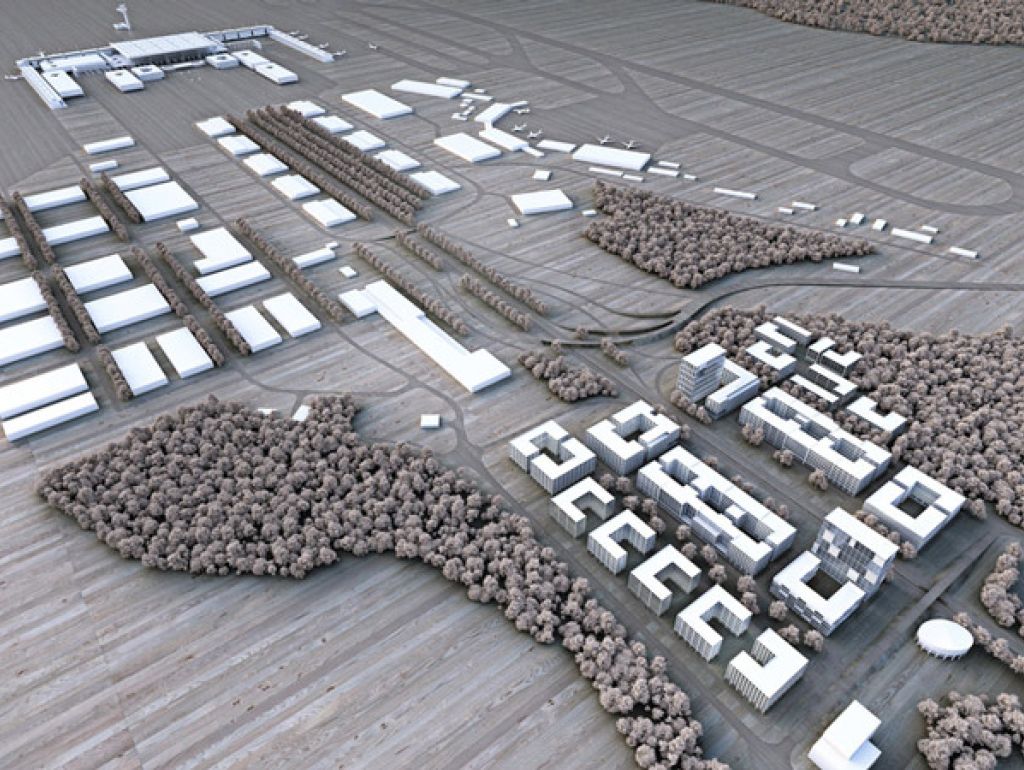 Rendering von der zentralen Achse vom Terminal 