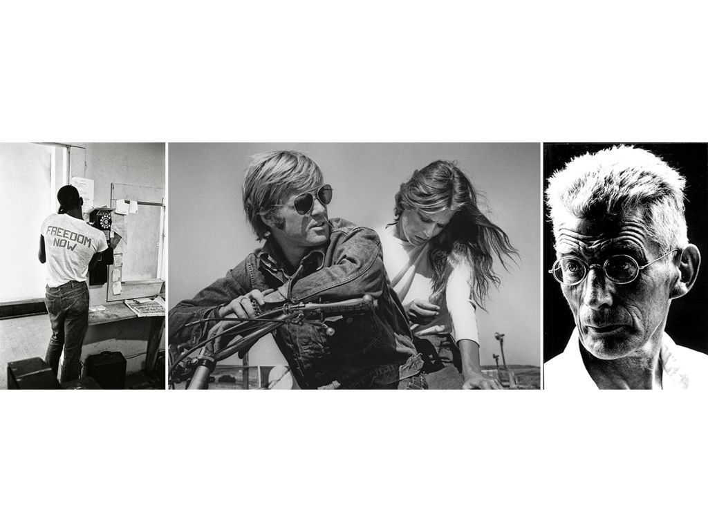  »Summer of '64« 1964; Robert Redford and Lauren Hutton 1970; Samuel Beckett while making »Film« New York, 1964