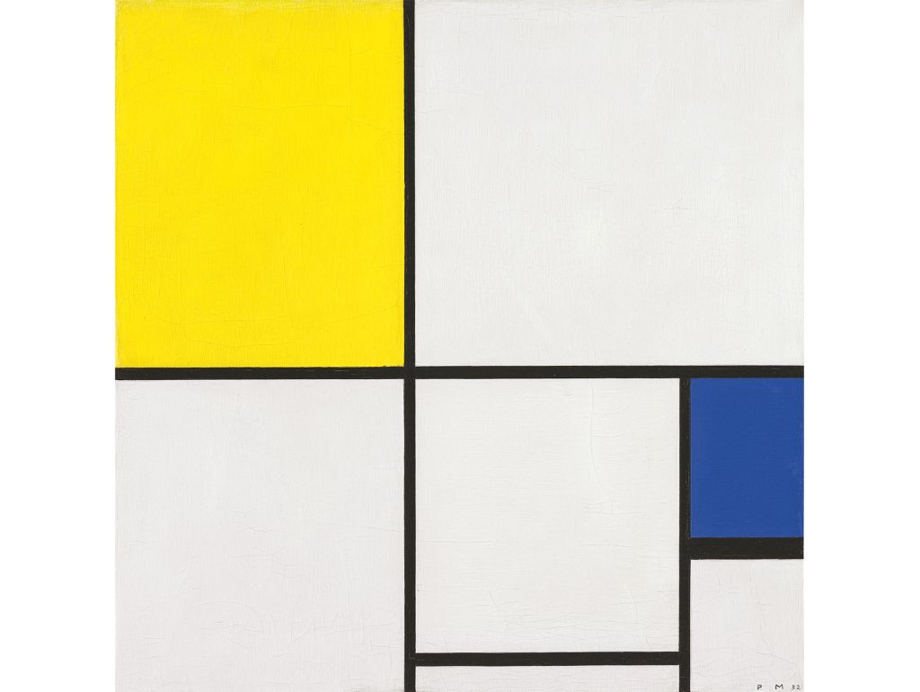  Piet Mondrian Komposition mit Gelb und Blau