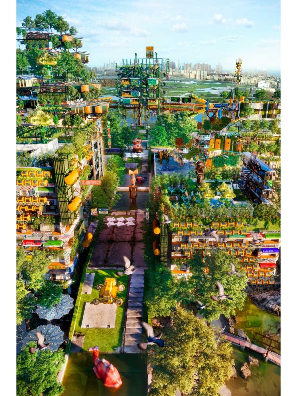 Grüne Stadt Zukunftsvision