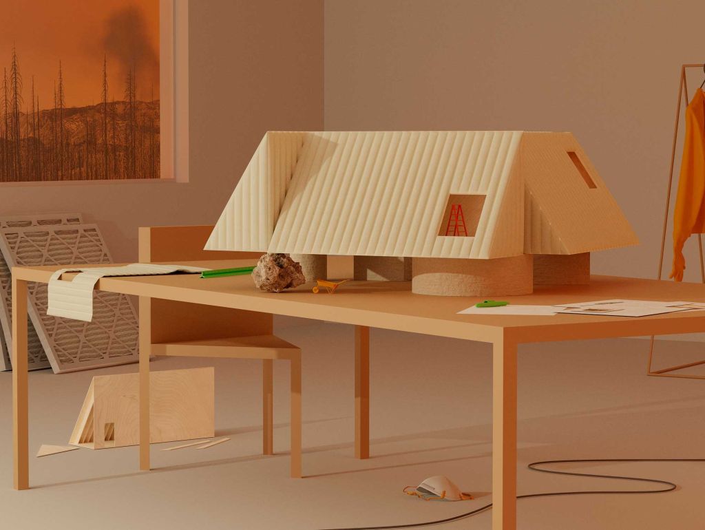 Architektonisches Modell auf einem Tisch