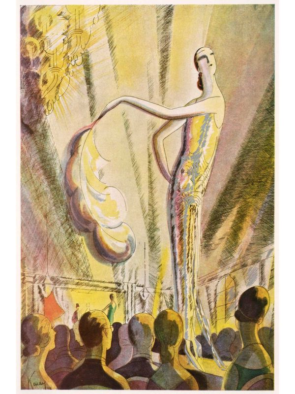 „Von der Modenrevue im Esplanade", Illustration von Osman Assaf Kenan