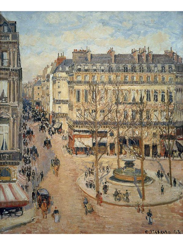  Camille Pissarro Morgensonne in der Rue Saint-Honoré, Place du Théâtre Français, 1898