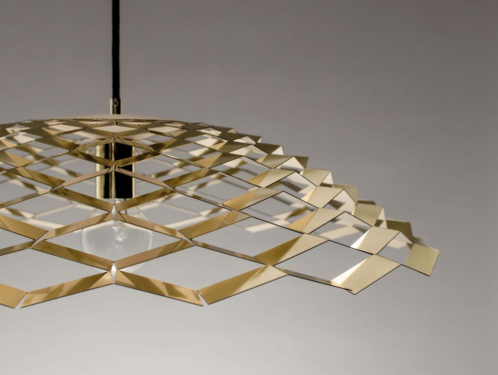 Lampe in Metall. 