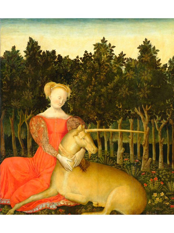 Meister des Paris-Urteils/der Helena-Geschichte Jungfrau mit Einhorn