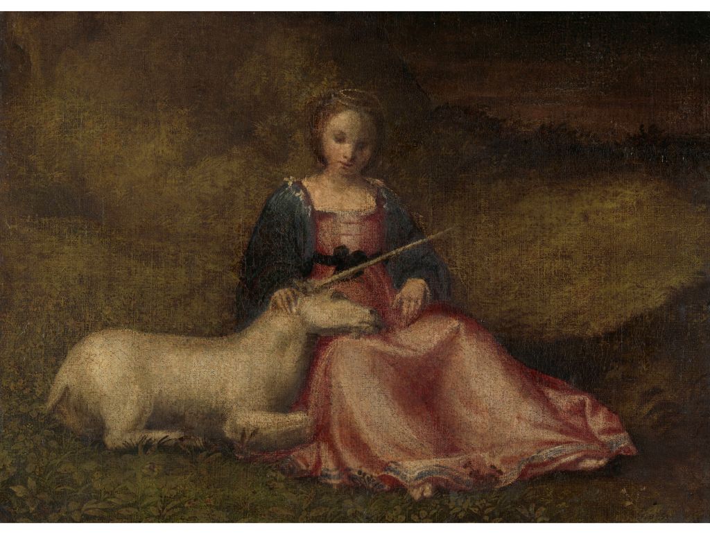 Italienisch (Veneto) Jungfrau mit Einhorn