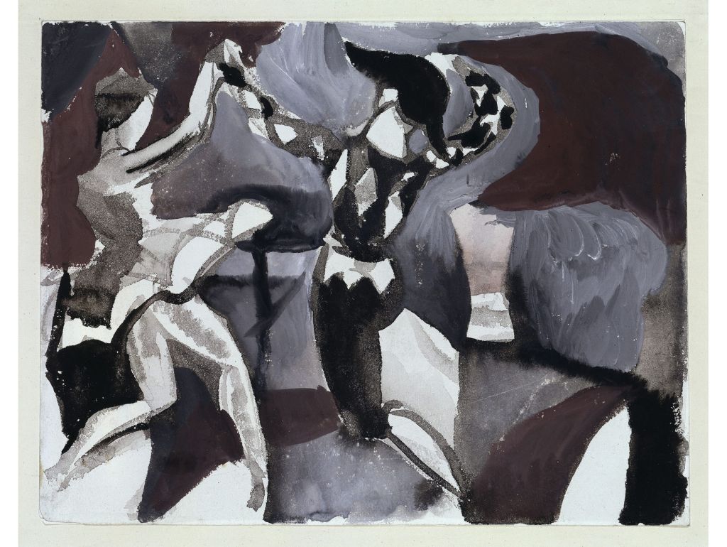 August Macke, Tänzer, 1914, Staatliche Museen zu Berlin, Kupferstichkabinett, Foto: Jörg P. Anders