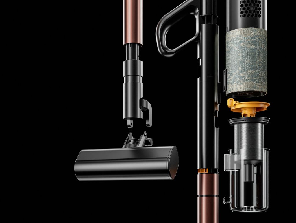 Miele & Cie. KG Design / Miele Design Center, Designstudie Vooper – zirkulärer Staubsauger Preisträger 2025 in der Kategorie „Konzept“ Foto: © IDZ | Miele & Cie. KG 