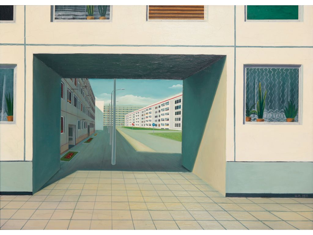 Durchgang in Halle Neustadt