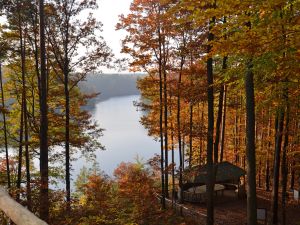 Blick auf See in der Schlaubetal