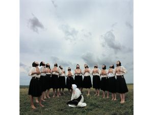 Marina Abramović, Women Massaging Breasts from the series Balkan Erotic Epic, C-Print, 2005, Serbia  © Marina Abramović. Courtesy of the Marina Abramović Archives / VG Bild-Kunst, Bonn 2026