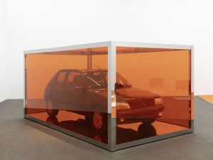 Rirkrit Tiravanija, untitled 2010 (All the Days on the Autobahn), 2010, Ausstellungsansicht "Local Histories", Hamburger Bahnhof – Nationalgalerie der Gegenwart 2018-2019 © Staatliche Museen zu Berlin, Nationalgalerie / Courtesy the artist / Foto: Thomas Bruns