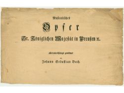 Musikalisches Opfer Titel